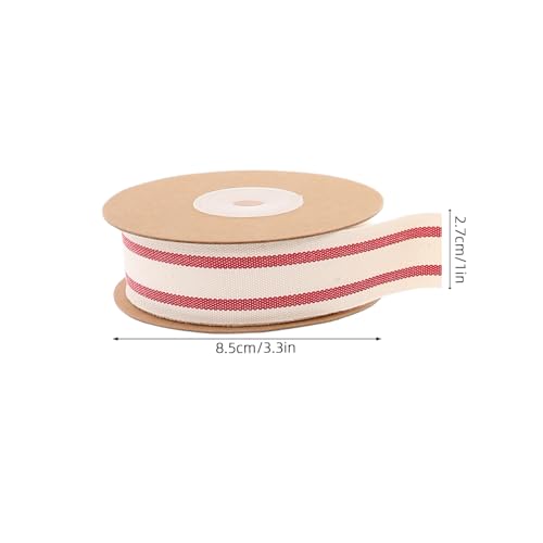 Homoyoyo Rotes Ripsband Baumwolle: 2,5 Cm/10 Yard, Doppelseitig Genähtes Bastelband – Valentinstags- Und Hochzeitsdekorationsrolle Zum Verpacken Von Selbstgemachten Geschenken von Homoyoyo