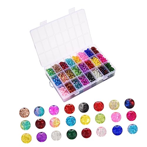 Homoyoyo Runden Glasperlen Für DIY Schmuckherstellung Abstandshalter Perlen Bastelideen Für Armbänder Und Halsketten Vielseitige Farbvielfalt von Homoyoyo