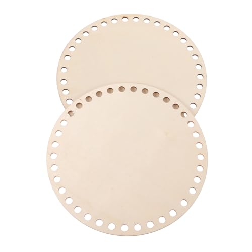 Homoyoyo Runder Holzboden für Häkelkörbe DIY Korbboden für Handgemachte Bastelarbeiten und Heimdekoration Praktische Tragbarkeit und Einfache Montage von Homoyoyo