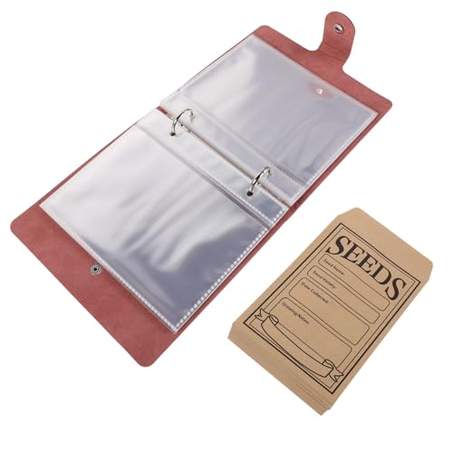 Homoyoyo Samenaufbewahrungs-Organizer aus Kunstleder mit transparenten Taschen und Umschlägen großer Kapazität für Garten Gemüsesamen schützend für Hobby-Gärtner Homoyoyo Samenaufbewahrungs-Organizer aus Kunstleder mit transparenten Taschen und Umschlägen großer Kapazität für Garten Gemüsesamen schützend für Hobby-Gärtner von Homoyoyo