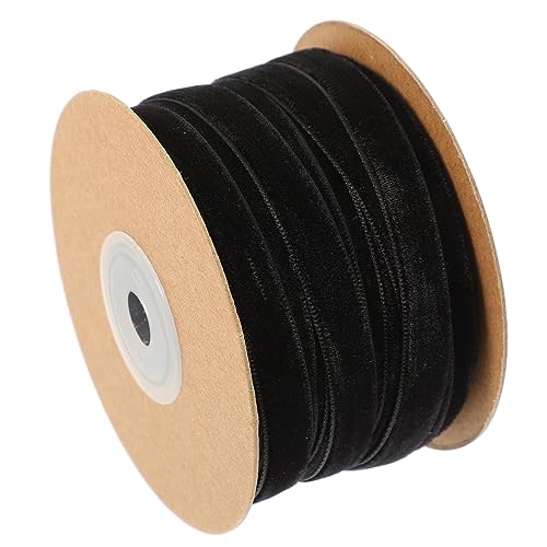 Homoyoyo Samtband für DIY Bastelprojekte Hochwertiges Langlebiges Geschenkband Schwarz für Kreative Verpackungen Dekorationen und Festliche Anlässe Yards pro Rolle von Homoyoyo