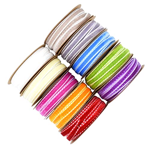 Homoyoyo Samtband für Dekoration Elegantes Flocking Ribbon für Hochzeiten Partys und DIY Vielseitiges Geschenkband für Kleidung und Accessoires Beige von Homoyoyo