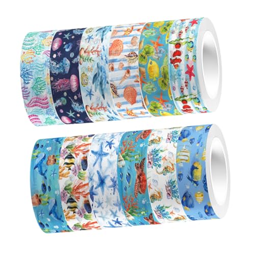 Homoyoyo Satz Kunsthandwerk Klebeband thematisiert Zeitschriftenaufkleber Aufkleber-Scrapbooking Pastell Szene Abdeckband Washi-Tape-Aufkleber Stempel-Briefband-Aufkleber von Homoyoyo