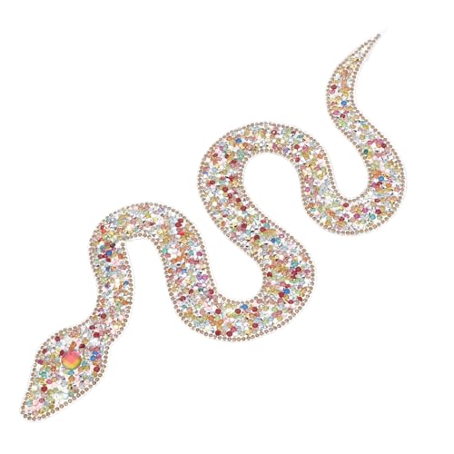 Homoyoyo Schlangen Strass Applikation zum Aufbügeln Funkelnder DIY Patch mit Kristallsteinen für Kleidung Schuhe Hüte und Taschen Modisches Schmuck Accessoire Einfache Anbringung und von Homoyoyo