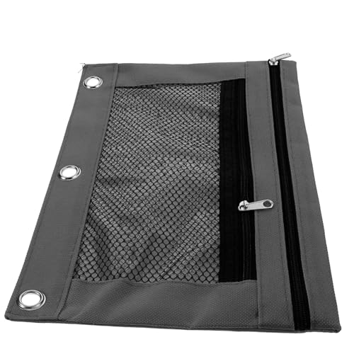 Homoyoyo Schmaler Federmäppchen aus Oxford mit Reißverschluss Transparenter Binder Stiftebeutel für Ordner Praktisches Schreibwaren Etui für Büro Schule und Reise von Homoyoyo