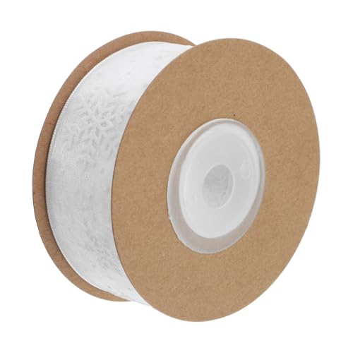 Homoyoyo Schneeflocken Dekorationsband Breites Langes Transparentes Geschenkband für Weihnachten Hochzeiten und Besondere Anlässe zum Verpacken von Geschenken und DIY Projekten von Homoyoyo