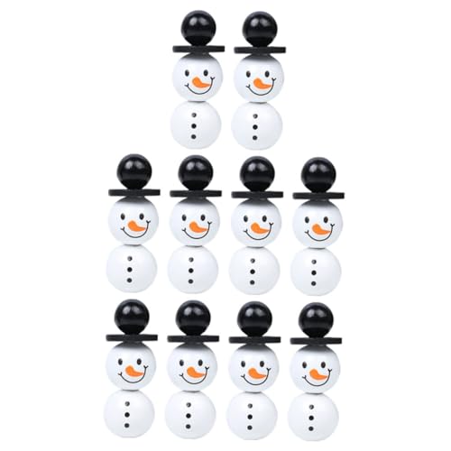 Homoyoyo Schneemann Holzperlen mit Loch Sichere DIY Schmuckperlen für Armband und Halskette Langlebige Weihnachtsdeko Bastelmaterial für Party und Homoyoyo Schneemann Holzperlen mit Loch Sichere DIY Schmuckperlen für Armband und Halskette Langlebige Weihnachtsdeko Bastelmaterial für Party und von Homoyoyo
