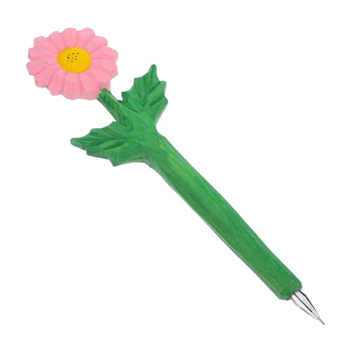 Homoyoyo Schöner Holz Sonnenblumen Kugelschreiber Ergonomisch für Komfortables Schreiben und Journaling Wiederverwendbar Glattes Stilvolle Bürodekoration für Kreative Nutzung im Frühling von Homoyoyo