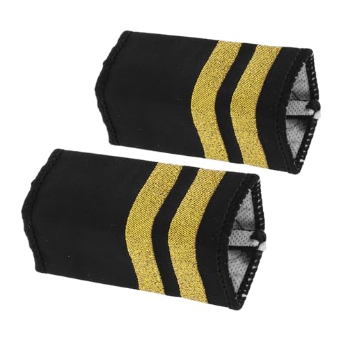 Homoyoyo Schulterklappen Pilot Uniform Epauletten mit Streifen Leichte Ergonomische Airline Captain Abzeichen Passend für Flugpersonal Flugschule und Kostümierung Homoyoyo Schulterklappen Pilot Uniform Epauletten mit Streifen Leichte Ergonomische Airline Captain Abzeichen Passend für Flugpersonal Flugschule und Kostümierung von Homoyoyo