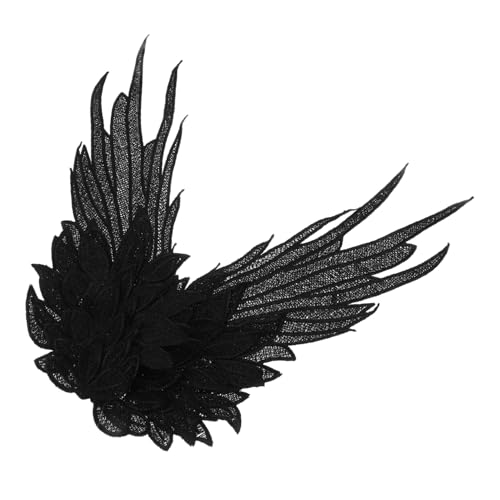 Homoyoyo Schwarze Bestickte Engelsflügel Patch Großes DIY Applikation für Kleidung Leichte Komfortable Flügel Stoffverzierung für Party Kostümdekoration Homoyoyo Schwarze Bestickte Engelsflügel Patch Großes DIY Applikation für Kleidung Leichte Komfortable Flügel Stoffverzierung für Party Kostümdekoration von Homoyoyo
