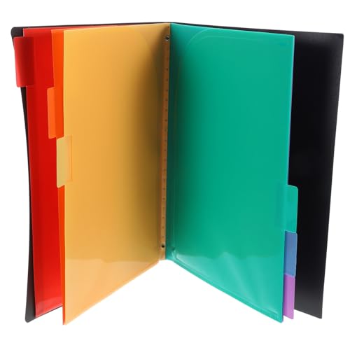Homoyoyo Schwarze Seitige Fächermappe aus Stabilem Langlebiger Dokumentenordner mit Taschen Leichter Büro Organizer zur Geordneten Aufbewahrung von Testunterlagen und Akten Homoyoyo Schwarze Seitige Fächermappe aus Stabilem Langlebiger Dokumentenordner mit Taschen Leichter Büro Organizer zur Geordneten Aufbewahrung von Testunterlagen und Akten von Homoyoyo