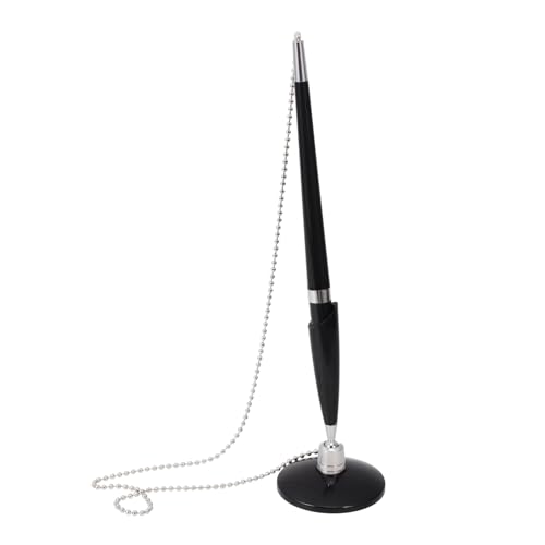 Homoyoyo Schwarzer Desktop Kugelschreiber mit Kette Selbstklebender Tischständer Langlebiger Business Stift für Büro Hotel und Bank Schreibqualität Leicht Nachfüllbar Design Homoyoyo Schwarzer Desktop Kugelschreiber mit Kette Selbstklebender Tischständer Langlebiger Business Stift für Büro Hotel und Bank Schreibqualität Leicht Nachfüllbar Design von Homoyoyo