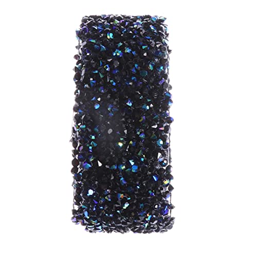 Homoyoyo Schwarzer und Blauer Strass Gürtel für Hochzeitskleider Selbstklebendes Diamant Mesh Band Dekorative Applikation für Brautjungfernkleider und DIY Dekoration von Homoyoyo