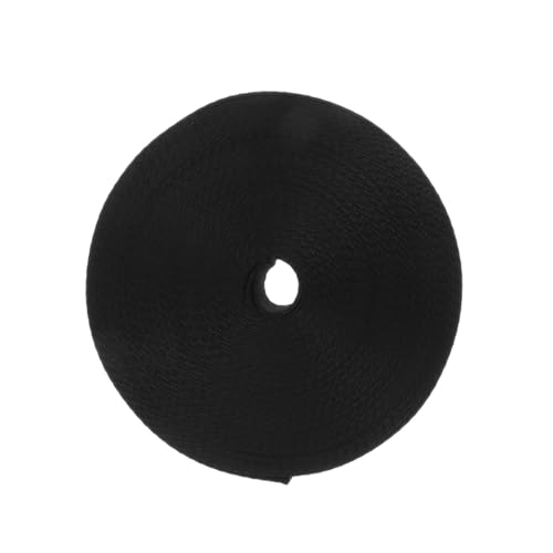 Homoyoyo Schwarzes Breites Atmungsaktives Herringbone webband aus Imitationsnylon Strapazierfähiges Farbechtes Bekleidungs Taschenband Dekorationsband für Nähprojekte von Homoyoyo