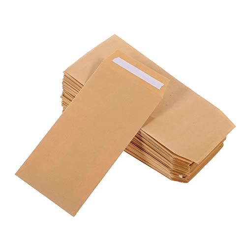 Homoyoyo Selbstklebende Geschenkkartenumschläge Aus Kraftpapier - 100 Stück – Ideal Für Die Aufbewahrung Von Schlüsselkarten - Briefmarken Und Kleinen Gegenständen Praktisch Und Vielseitig von Homoyoyo