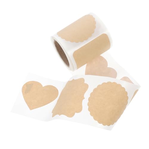 Homoyoyo Selbstklebende Kraftpapier Etiketten pro Rolle Beschriften von Geschenkverpackungen Backwaren Briefen und für Schule Büro und von Homoyoyo