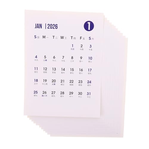 Homoyoyo Selbstklebender Kalender Sticker Monate Monatsplaner DIY Journal Aufkleber Kreatives Design für Büro Wand Kühlschrank Multiszenen Nutzung von Homoyoyo