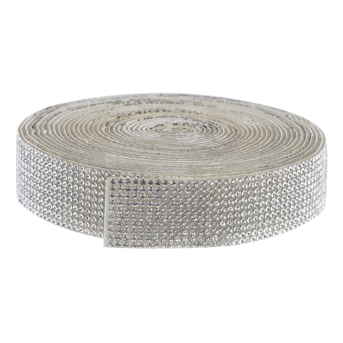 Homoyoyo Selbstklebendes Strassband Yards Kristall Rhinestone Dekoratives DIY Bastelband Glitzersteine Aufkleber für Hochzeit Auto Party Event Deko von Homoyoyo