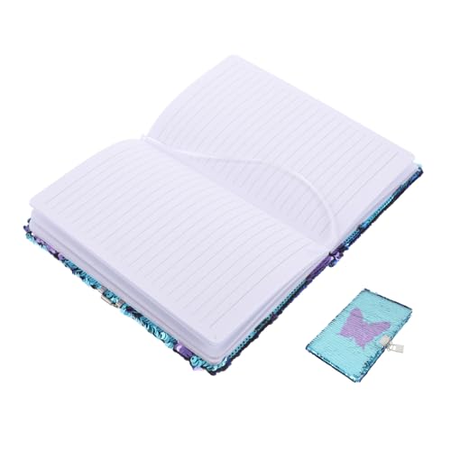 Homoyoyo Set Aus Flip Und Positions Notizbuch Schmetterlings Patches Tagebuch Mit Schloss Für Mädchen Schalgürtel Für Frauen Pailletten Zum Besticken Schmuckbeutel Für Frauen von Homoyoyo