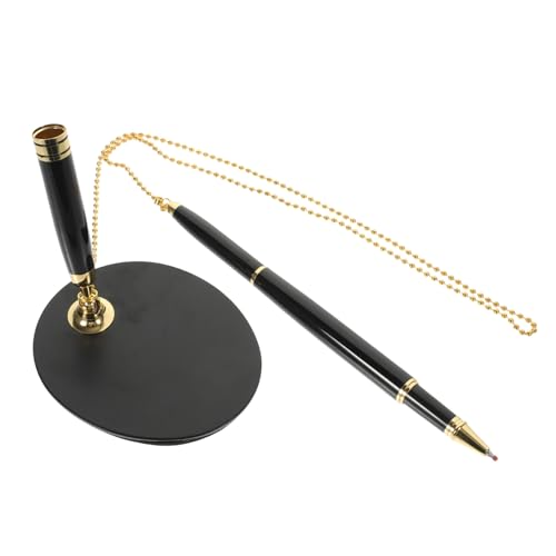 Homoyoyo Sicherer Schreibtisch Stift mit Kette und Halterung Langlebiger Abs Stahl Kugelschreiber für Reibungsloses Schreiben Robust und Deformationsbeständig für Bank und Homoyoyo Sicherer Schreibtisch Stift mit Kette und Halterung Langlebiger Abs Stahl Kugelschreiber für Reibungsloses Schreiben Robust und Deformationsbeständig für Bank und von Homoyoyo