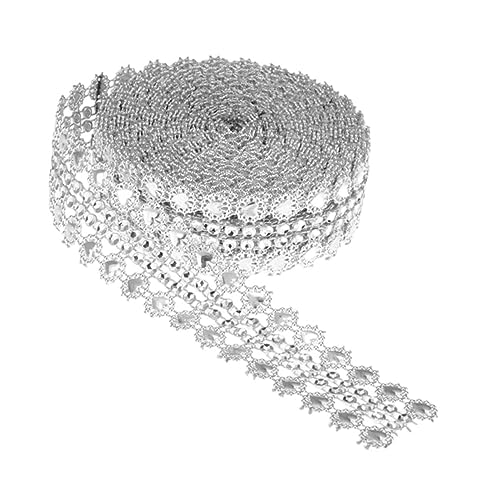 Homoyoyo Silbernes Hohles Herz Strassband Langlebiges nicht Verblassendes Mesh Ribbon für Hochzeiten Partys Handgefertigte Schmuck und Dekorationsprojekte Homoyoyo Silbernes Hohles Herz Strassband Langlebiges nicht Verblassendes Mesh Ribbon für Hochzeiten Partys Handgefertigte Schmuck und Dekorationsprojekte von Homoyoyo