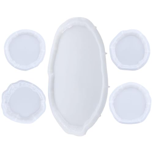 Homoyoyo Silikon Untersetzer Gießform mit Unregelmäßigen Formen und Ovalem Tablett Langlebig Antihaftbeschichtet DIY Resin Coaster Mold Kit für Heim Bürodekoration Homoyoyo Silikon Untersetzer Gießform mit Unregelmäßigen Formen und Ovalem Tablett Langlebig Antihaftbeschichtet DIY Resin Coaster Mold Kit für Heim Bürodekoration von Homoyoyo