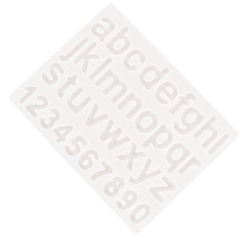 Homoyoyo Silikonform Buchstaben Zahlen DIY Epoxidharz Gießform Non Stick für Schmuckherstellung Basteln Kuchen Seife Kerzen Handgemacht Kreative Kunstharzformen von Homoyoyo