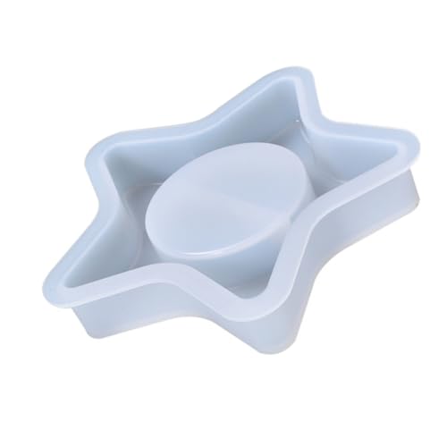 Homoyoyo Silikonform Kerzenhalter Gießform Fünfeckig Lotus Design Kristall Epoxidharzform DIY Tischdekoration Kreative Kerzenständer Form Bpa Frei Robust Leicht zu Reinigen von Homoyoyo