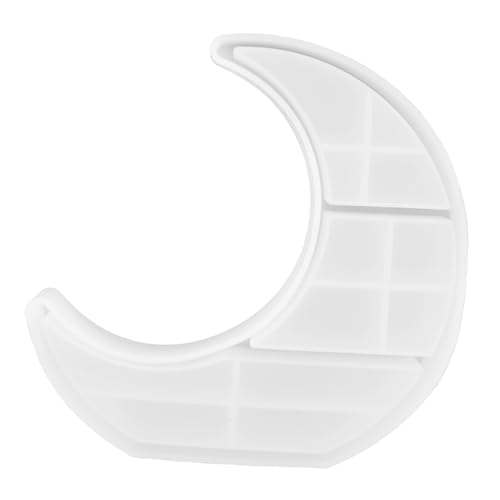 Homoyoyo Silikonform Moon Tray DIY Gießform Matte Weiche Silikonform für Schmucktablett Selbermachen Leicht Zu Entformen Reusable Tray Mold für Epoxidharz Dekoration von Homoyoyo