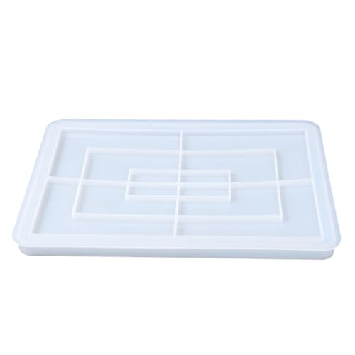 Homoyoyo Silikonform für DIY Rechteckiges Tablett Gießform aus Langlebigem Antihaftbeschichtetem Silikon Einfach zu Reinigen Wiederverwendbar Geeignet für Epoxidharz Manuelle von Homoyoyo