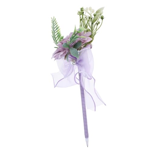 Homoyoyo Simulation Blumenstift mit Langem Griff Zarter Kugelschreiber als Dekoratives Accessoire für und Hochzeiten Künstlicher Blumenstrauß Kugelschreiber Lila Epiphyllum von Homoyoyo