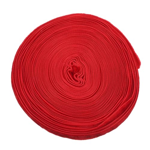 Homoyoyo Single Side Samtband Rotes Geschenkband zum Basteln Fluffy DIY Schleifenband für Geschenkverpackung Partydeko Samtiges Dekoband von Homoyoyo