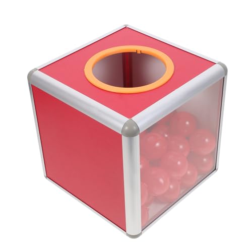 Homoyoyo Spendenbox Rot mit Abnehmbarem Kopfteil Stabile Karton Losbox für Fundraising Wahl Partyspiele und Sammelaktionen Roten Bällen Vielseitig und Benutzerfreundlich von Homoyoyo