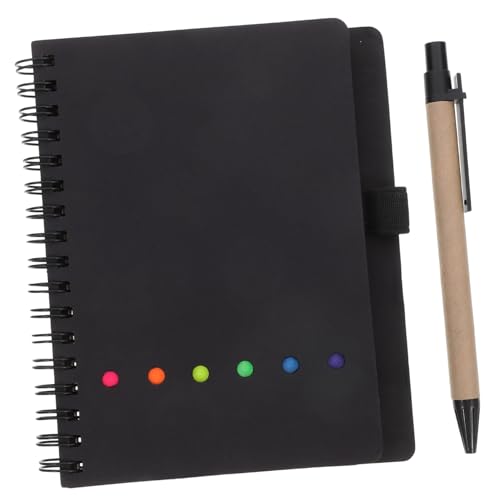 Homoyoyo Spiral Notizbuch mit Stifthalter und Haftnotizen Linierte Farbige Index Tabs Praktisches Journal für Schule Büro Künstler Vielseitiges Planer und Skizzenbuch Schwarz Homoyoyo Spiral Notizbuch mit Stifthalter und Haftnotizen Linierte Farbige Index Tabs Praktisches Journal für Schule Büro Künstler Vielseitiges Planer und Skizzenbuch Schwarz von Homoyoyo
