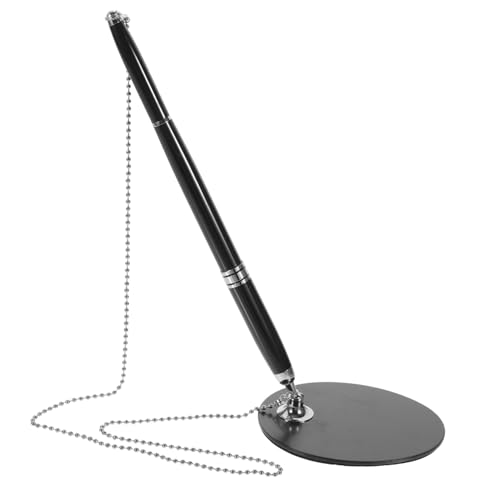 Homoyoyo Stift mit Kette Kugelschreiber Schwarz Business Signaturstift Tischhalter Hotel Büro Schreibtisch Zubehör Ergonomisch Langlebig Homoyoyo Stift mit Kette Kugelschreiber Schwarz Business Signaturstift Tischhalter Hotel Büro Schreibtisch Zubehör Ergonomisch Langlebig von Homoyoyo