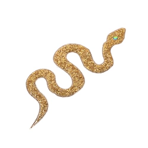 Homoyoyo Strassstein Schlangen Applikation zum Aufbügeln Dekorativer Snake Patch in Gold Vielseitiger DIY Flicken für Kleidung Rucksäcke Schuhe und Taschen Einfach Anzubringen Modisches Homoyoyo Strassstein Schlangen Applikation zum Aufbügeln Dekorativer Snake Patch in Gold Vielseitiger DIY Flicken für Kleidung Rucksäcke Schuhe und Taschen Einfach Anzubringen Modisches von Homoyoyo