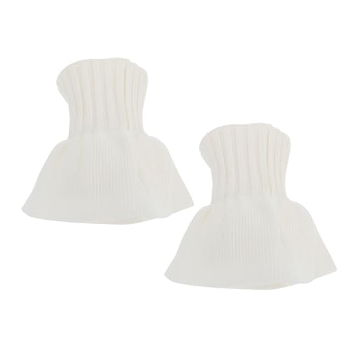 Homoyoyo Strick manschetten Weiß Abnehmbare Fake Sleeves aus Weiche Damen Ärmelaufsätze Elegante Kleid accessoires Wiederverwendbare und Pflegeleichte Ärmelverlängerungen von Homoyoyo