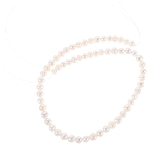 Homoyoyo Süßwasserperlen Schmuck DIY Perlengirlande Naturperlengirlande Perlenketten Armbandherstellung Perlenarmband Perlen Perlengirlande DIY Perlenhandwerk Weiß von Homoyoyo