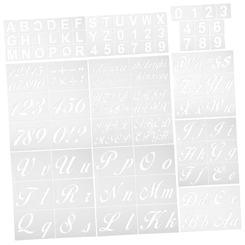 Homoyoyo Teiliges Alphabet Zahlenschablonen Langlebigem Pet mit Feiner Schnittkante Transparente Buchstaben Zahlenschablonen für Scrapbooking DIY Kunstprojekte Präzise Gravur und Homoyoyo Teiliges Alphabet Zahlenschablonen Langlebigem Pet mit Feiner Schnittkante Transparente Buchstaben Zahlenschablonen für Scrapbooking DIY Kunstprojekte Präzise Gravur und von Homoyoyo