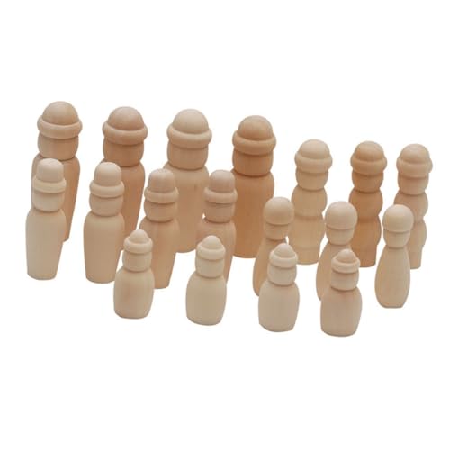 Homoyoyo Teiliges DIY Holzfiguren aus Naturbelassenem Holz Engelpuppenrohlinge für Basteln Bemalen und Holzhandwerk für Familien von Homoyoyo