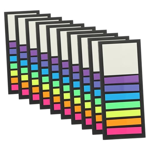 Homoyoyo Teiliges Farbige Haftnotizen Selbstklebende Seite Marker Tabs für Bücher und Notizbücher Wasserfest Beschreibbar Kleine Praktische Index Streifen für Büro und Schule von Homoyoyo