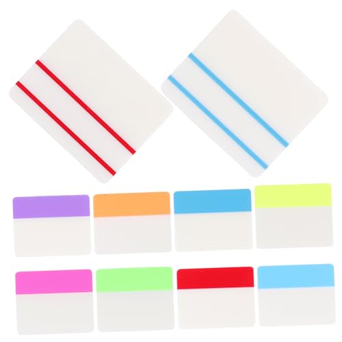 Homoyoyo Teiliges Fluoreszierende Selbstklebende Haftnotizen Transparente Wiederverwendbare Memo Pads Kleine Notizblöcke für Schule Büro Zuhause Praktische Klebezettel Planen und Markieren von Homoyoyo
