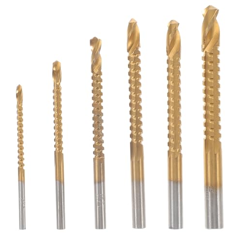 Homoyoyo Teiliges Hochgeschwindigkeitsstahl Sägespalten Bohrer mit Scharfen Schrägen Klingen Spiralbohrer für Holz Schneidewinkel Vielseitig Einsetzbar für Präzises Bohren und Sägen von Homoyoyo