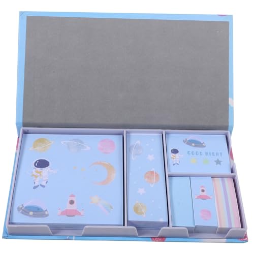 Homoyoyo Teiliges Memo Pad mit Stark Haftenden Selbstklebenden Notizzetteln in Kreativem Blauem Design Tragbar Einfach zu Beschriften für Büro Zuhause und Scrapbooking von Homoyoyo