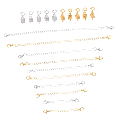Homoyoyo Teiliges Mix Magnetverschluss und Kettenverlängerungen mit Karabinerhaken für Armband und Halskette für Diy Schmuckgestaltung Homoyoyo Teiliges Mix Magnetverschluss und Kettenverlängerungen mit Karabinerhaken für Armband und Halskette für Diy Schmuckgestaltung von Homoyoyo