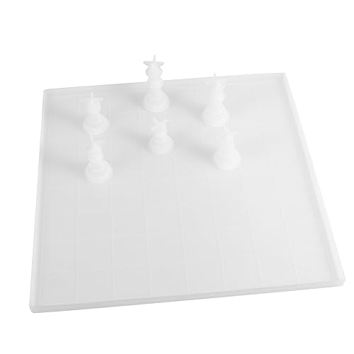 Homoyoyo Teiliges Silikon Schachspiel Gießform Langlebige DIY Epoxidharz Form Einfache Trennung Geeignet für Handgefertigte Schachfiguren und Schachbrett Perfektes für Bastelfreunde von Homoyoyo