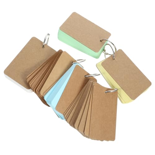 Homoyoyo Teiliges Tragbare Blanko Karteikarten Notizbücher mit Ringbindung Kraftliner Material Leicht und Kompakt Multifunktionale Gedächtniskarten für Studium und Organisation Homoyoyo Teiliges Tragbare Blanko Karteikarten Notizbücher mit Ringbindung Kraftliner Material Leicht und Kompakt Multifunktionale Gedächtniskarten für Studium und Organisation von Homoyoyo