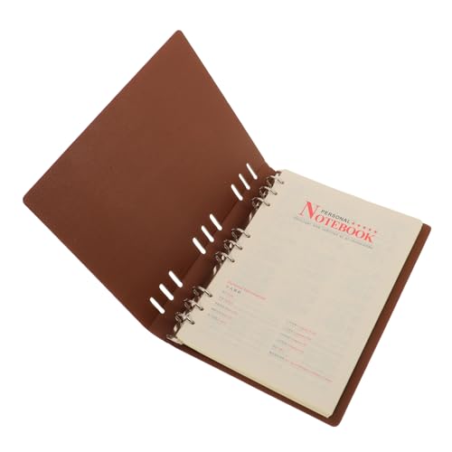 Homoyoyo Thickened Notepad mit Ledercover Rundem Ringbuch Nachfüllbares Schreibheft Liniertes Notizbuch für Büro Schule Reisen Geeignet für Männer und Kreative Notizen von Homoyoyo