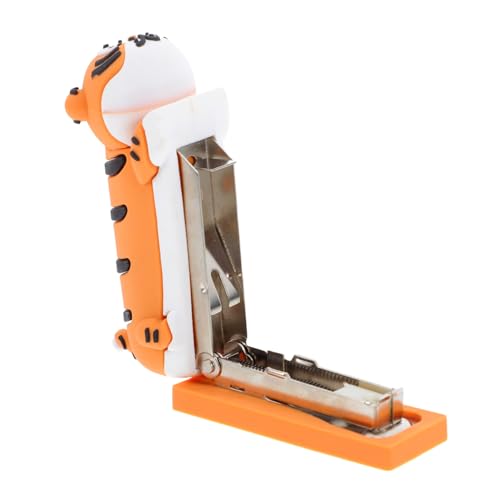 Homoyoyo Tiger Hefter Musterdruckhefter Handgehaltes Hefter Süßer Mini-hefter Winziger Hefter Kleiner Hefter Mini Handhefter Reisenheime Kawaii Hefter Bürowefter Hefter Süß Rostfreier Stahl von Homoyoyo