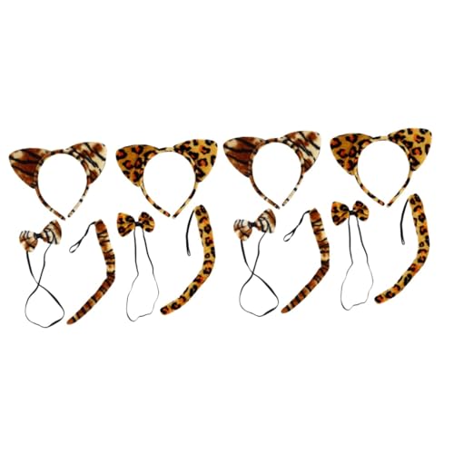 Homoyoyo Tiger Kostüm Zubehör Set – Tierverkleidung Mit Haarreif - Ohren - Fliege Und Für Weihnachten Geburtstag Und Silvester – Tierpartys Und Cosplay von Homoyoyo